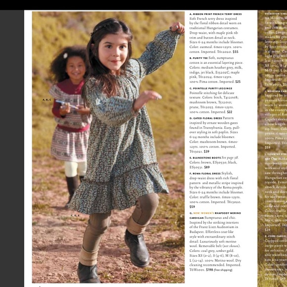 Tea Collection gated floral dress - brown with blue-grey pattern. - Picture 3 of 6